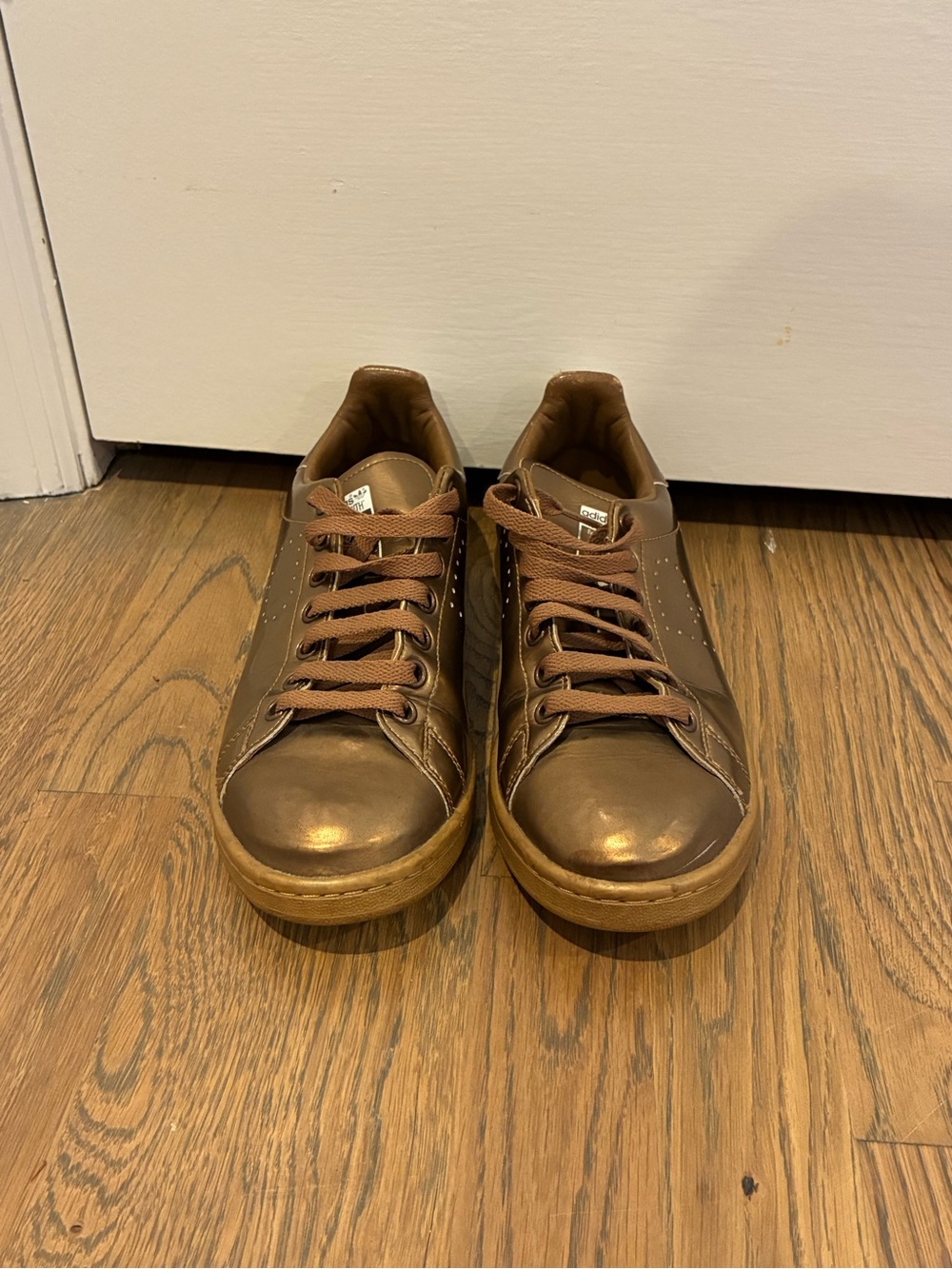 Women’s Adidas Brown Metallic Casual Sneakers stan smithxRaf simmons size 6.5